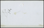N°22 en paire obl rect de points 184 + CAD "Napoli UF° SUCCle del porto" (1868) sur lettre de Marseille pour Naples (Salles n°695)