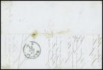 N°23 obl rect de points "184" + CAD "Napoli UF° SUCCle del porto" (1867) sur lettre de Marseille pour Naples (Salles n°695). TB