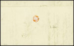 N°23 obl rect de points "184" + griffe rouge "Affranchie" + CAD "Napoli UF° SUCCle del Porto" (1868) sur lettre de l'armateur Clerc de Marseille