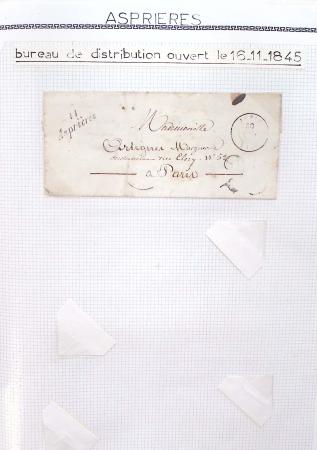 2 grands classeurs de Bureau avec restant de collection de l'Aveyron (1750 - 1876) classé par localités : Asprières à Rieupeyroux