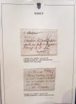 Beau restant de collection des marques postales de Nancy (1724 - 1848) primée en exposition régionale contenant 60 plis de qualité choisie