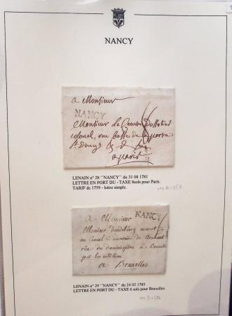 Beau restant de collection des marques postales de Nancy (1724 - 1848) primée en exposition régionale contenant 60 plis de qualité choisie