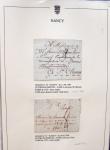 Beau restant de collection des marques postales de Nancy (1724 - 1848) primée en exposition régionale contenant 60 plis de qualité choisie