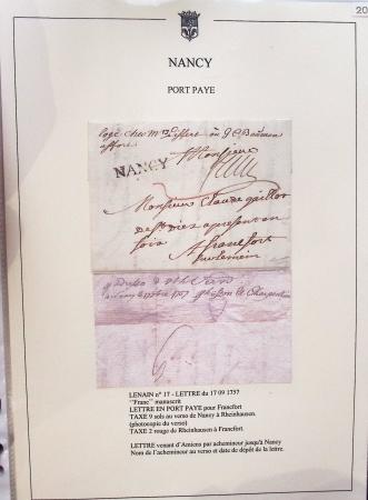 Beau restant de collection des marques postales de Nancy (1724 - 1848) primée en exposition régionale contenant 60 plis de qualité choisie