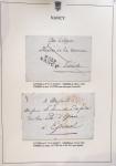 Beau restant de collection des marques postales de Nancy (1724 - 1848) primée en exposition régionale contenant 60 plis de qualité choisie