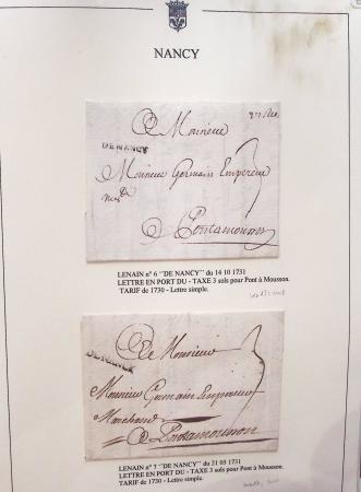 Beau restant de collection des marques postales de Nancy (1724 - 1848) primée en exposition régionale contenant 60 plis de qualité choisie