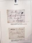Beau restant de collection des marques postales de Nancy (1724 - 1848) primée en exposition régionale contenant 60 plis de qualité choisie