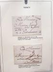 Beau restant de collection des marques postales de Nancy (1724 - 1848) primée en exposition régionale contenant 60 plis de qualité choisie