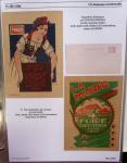 Gros classeur blanc de bureau contenant une collection spécialisée d'entiers postaux au type Paix 40c violet, 50c rouge, 55c violet, 65c Outremer, 90c