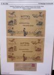 Gros classeur blanc de bureau contenant une collection spécialisée d'entiers postaux au type Paix 40c violet, 50c rouge, 55c violet, 65c Outremer, 90c