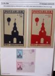Gros classeur blanc de bureau contenant une collection spécialisée d'entiers postaux au type Paix 40c violet, 50c rouge, 55c violet, 65c Outremer, 90c
