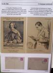 Gros classeur blanc de bureau contenant une collection spécialisée d'entiers postaux au type Paix 40c violet, 50c rouge, 55c violet, 65c Outremer, 90c
