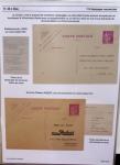 Gros classeur blanc de bureau contenant une collection spécialisée d'entiers postaux au type Paix 40c violet, 50c rouge, 55c violet, 65c Outremer, 90c