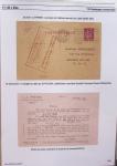 Gros classeur blanc de bureau contenant une collection spécialisée d'entiers postaux au type Paix 40c violet, 50c rouge, 55c violet, 65c Outremer, 90c