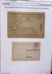 Gros classeur blanc de bureau contenant une collection spécialisée d'entiers postaux au type Paix 40c violet, 50c rouge, 55c violet, 65c Outremer, 90c