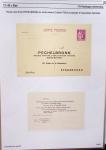 Gros classeur blanc de bureau contenant une collection spécialisée d'entiers postaux au type Paix 40c violet, 50c rouge, 55c violet, 65c Outremer, 90c