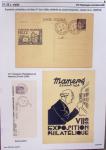 Gros classeur blanc de bureau contenant une collection spécialisée d'entiers postaux au type Paix 40c violet, 50c rouge, 55c violet, 65c Outremer, 90c