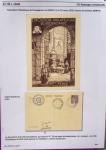 Gros classeur blanc de bureau contenant une collection spécialisée d'entiers postaux au type Paix 40c violet, 50c rouge, 55c violet, 65c Outremer, 90c