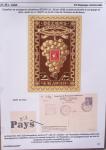Gros classeur blanc de bureau contenant une collection spécialisée d'entiers postaux au type Paix 40c violet, 50c rouge, 55c violet, 65c Outremer, 90c