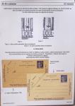 Gros classeur blanc de bureau contenant une collection spécialisée d'entiers postaux au type Paix 40c violet, 50c rouge, 55c violet, 65c Outremer, 90c