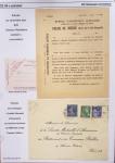 Gros classeur blanc de bureau contenant une collection spécialisée d'entiers postaux au type Paix 40c violet, 50c rouge, 55c violet, 65c Outremer, 90c