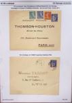 Gros classeur blanc de bureau contenant une collection spécialisée d'entiers postaux au type Paix 40c violet, 50c rouge, 55c violet, 65c Outremer, 90c
