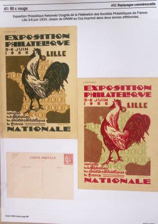 Gros classeur blanc de bureau contenant une collection spécialisée d'entiers postaux au type Paix 40c violet, 50c rouge, 55c violet, 65c Outremer, 90c