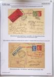 Gros classeur blanc de bureau contenant une collection spécialisée d'entiers postaux au type Paix 40c violet, 50c rouge, 55c violet, 65c Outremer, 90c