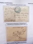 Classeur rouge de bureau contenant une collection de 108 cartes postales avec cachets d'hôpitaux (dont des bénévoles) du Tarn et Garonne