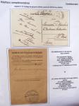 Classeur rouge de bureau contenant une collection de 108 cartes postales avec cachets d'hôpitaux (dont des bénévoles) du Tarn et Garonne