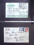 Album Safe vert contenant 20 plis Zeppelin ou thème Zeppelin + 172 plis ligne Mermoz et conquête de l'Atlantique sud ainsi que ligne Dagnaux (Afrique)