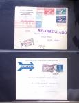 Album Safe vert contenant 20 plis Zeppelin ou thème Zeppelin + 172 plis ligne Mermoz et conquête de l'Atlantique sud ainsi que ligne Dagnaux (Afrique)