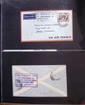 Album Safe vert contenant 20 plis Zeppelin ou thème Zeppelin + 172 plis ligne Mermoz et conquête de l'Atlantique sud ainsi que ligne Dagnaux (Afrique)