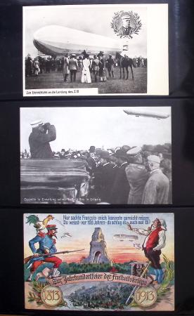 Album Safe vert contenant 20 plis Zeppelin ou thème Zeppelin + 172 plis ligne Mermoz et conquête de l'Atlantique sud ainsi que ligne Dagnaux (Afrique)