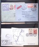 Album Safe vert contenant 20 plis Zeppelin ou thème Zeppelin + 172 plis ligne Mermoz et conquête de l'Atlantique sud ainsi que ligne Dagnaux (Afrique)
