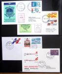 Album Safe vert contenant 20 plis Zeppelin ou thème Zeppelin + 172 plis ligne Mermoz et conquête de l'Atlantique sud ainsi que ligne Dagnaux (Afrique)