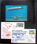 Album Safe vert contenant 20 plis Zeppelin ou thème Zeppelin + 172 plis ligne Mermoz et conquête de l'Atlantique sud ainsi que ligne Dagnaux (Afrique)
