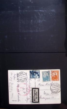 Album Safe vert contenant 20 plis Zeppelin ou thème Zeppelin + 172 plis ligne Mermoz et conquête de l'Atlantique sud ainsi que ligne Dagnaux (Afrique)
