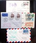 Album Safe vert contenant 20 plis Zeppelin ou thème Zeppelin + 172 plis ligne Mermoz et conquête de l'Atlantique sud ainsi que ligne Dagnaux (Afrique)
