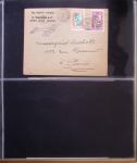Album Safe vert contenant 20 plis Zeppelin ou thème Zeppelin + 172 plis ligne Mermoz et conquête de l'Atlantique sud ainsi que ligne Dagnaux (Afrique)