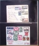 Album Safe vert contenant 20 plis Zeppelin ou thème Zeppelin + 172 plis ligne Mermoz et conquête de l'Atlantique sud ainsi que ligne Dagnaux (Afrique)