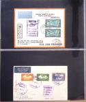 Album Safe vert contenant 20 plis Zeppelin ou thème Zeppelin + 172 plis ligne Mermoz et conquête de l'Atlantique sud ainsi que ligne Dagnaux (Afrique)