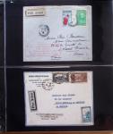 Album Safe vert contenant 20 plis Zeppelin ou thème Zeppelin + 172 plis ligne Mermoz et conquête de l'Atlantique sud ainsi que ligne Dagnaux (Afrique)