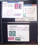 Album Safe vert contenant 20 plis Zeppelin ou thème Zeppelin + 172 plis ligne Mermoz et conquête de l'Atlantique sud ainsi que ligne Dagnaux (Afrique)