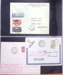 Album Safe vert contenant 20 plis Zeppelin ou thème Zeppelin + 172 plis ligne Mermoz et conquête de l'Atlantique sud ainsi que ligne Dagnaux (Afrique)