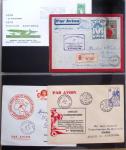 Album Safe vert contenant 20 plis Zeppelin ou thème Zeppelin + 172 plis ligne Mermoz et conquête de l'Atlantique sud ainsi que ligne Dagnaux (Afrique)