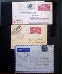 Album Safe vert contenant 20 plis Zeppelin ou thème Zeppelin + 172 plis ligne Mermoz et conquête de l'Atlantique sud ainsi que ligne Dagnaux (Afrique)