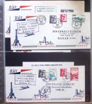 Album Safe vert contenant 20 plis Zeppelin ou thème Zeppelin + 172 plis ligne Mermoz et conquête de l'Atlantique sud ainsi que ligne Dagnaux (Afrique)