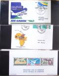 Album Safe vert contenant 20 plis Zeppelin ou thème Zeppelin + 172 plis ligne Mermoz et conquête de l'Atlantique sud ainsi que ligne Dagnaux (Afrique)