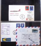 Album Safe vert contenant 20 plis Zeppelin ou thème Zeppelin + 172 plis ligne Mermoz et conquête de l'Atlantique sud ainsi que ligne Dagnaux (Afrique)